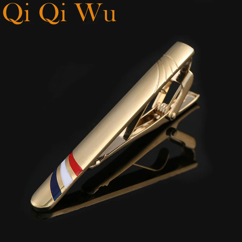 2017 New Luxury Gold Tie Clip For Mens Wedding Gift Pin Clasp Tie Bar Classic Tie Clips Business