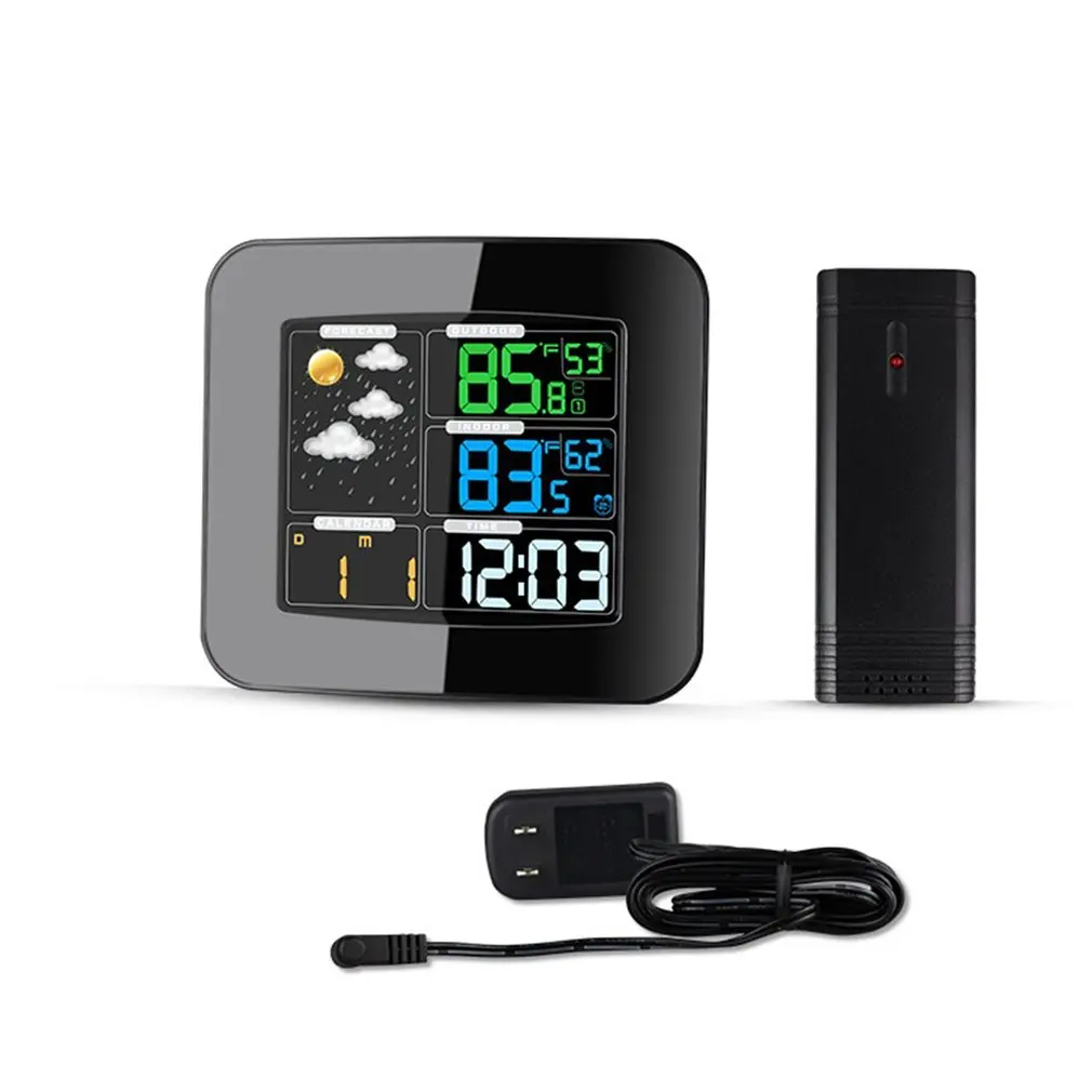 

Indoor/outdoor LCD Wireless Weather Station Clock Hygrometer Thermometer Temperature Humidity Meter Weather Station