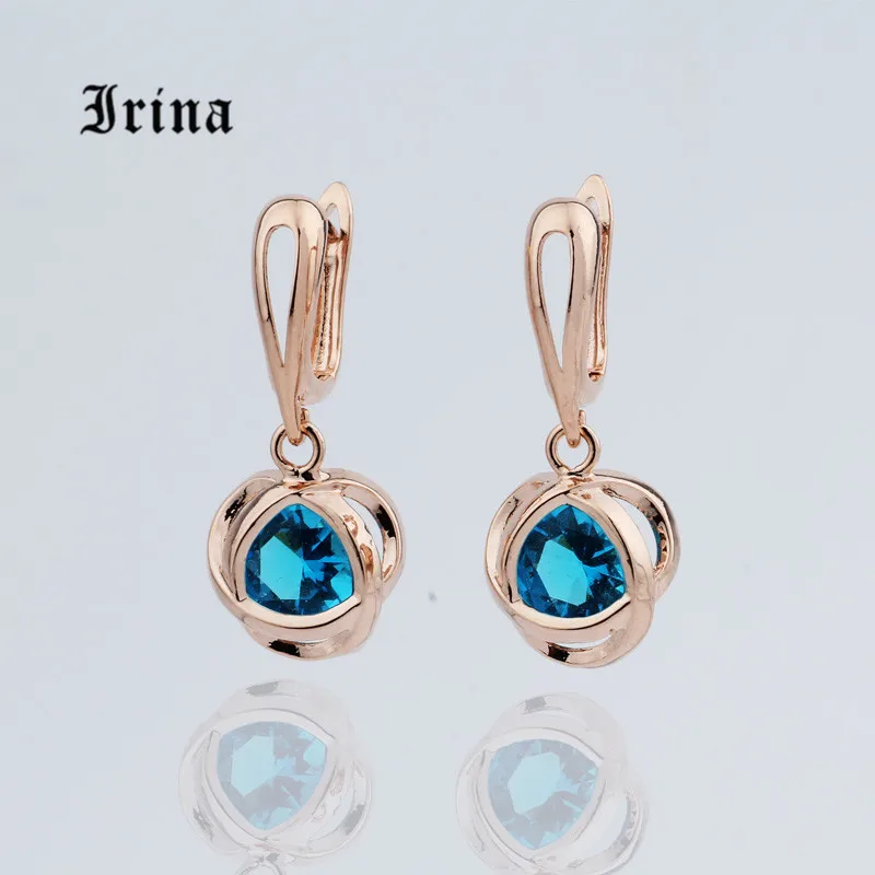 Irina Wedding Accessories Charming Fashion Jewelry Set Women Yellow Gold Color Chain Necklace Earrings Set Zircons Jewelry Sets - Image 6