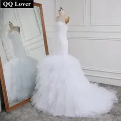 QQ Lover 2019 новейший дизайн полный Бисер Свадебные платья 2019 настоящая Африка Мода Vestidos De Novia Роскошные пикантные невесты платье