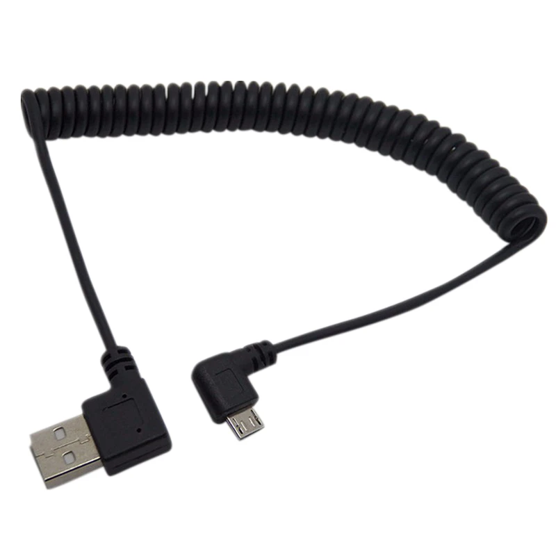 USB 90 градусов Мужской Micro кабель для зарядки данных изгиб левая Выдвижная