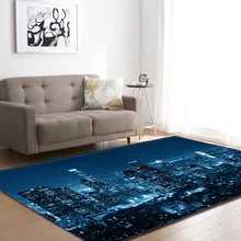 Современный 3D шумный Городской Ночной ковер для дома, гостиной, спальни, ресторана, таппето-с наволочкой, чехол в подарок