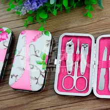 200 набор 7 шт./компл. из нержавеющей стали маникюрный набор для ухода за ногтями Инструменты Мини-фреза для пальцев пилка для ногтей Ножницы-пинцет Мода