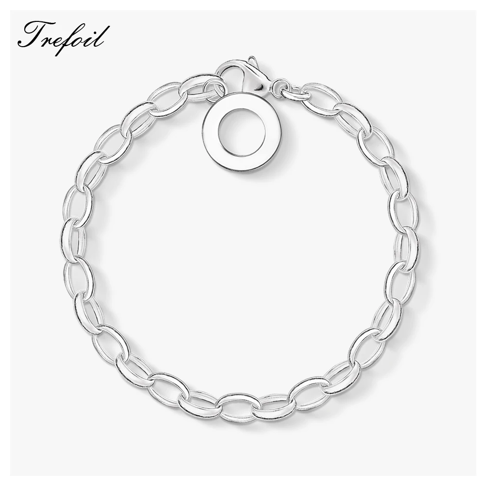 

Charm Bracelets Round with Lobster Clasp, 925 Sterling Silver Fashion Jewelry Classic Charm Carrier Gift for Women Girl Femme