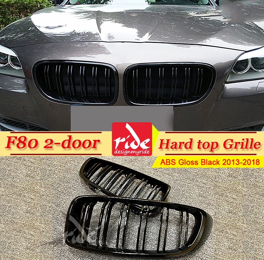 1 пара F80 Передняя решетка ABS черный глянец для M style Передние решетки 2 дверный