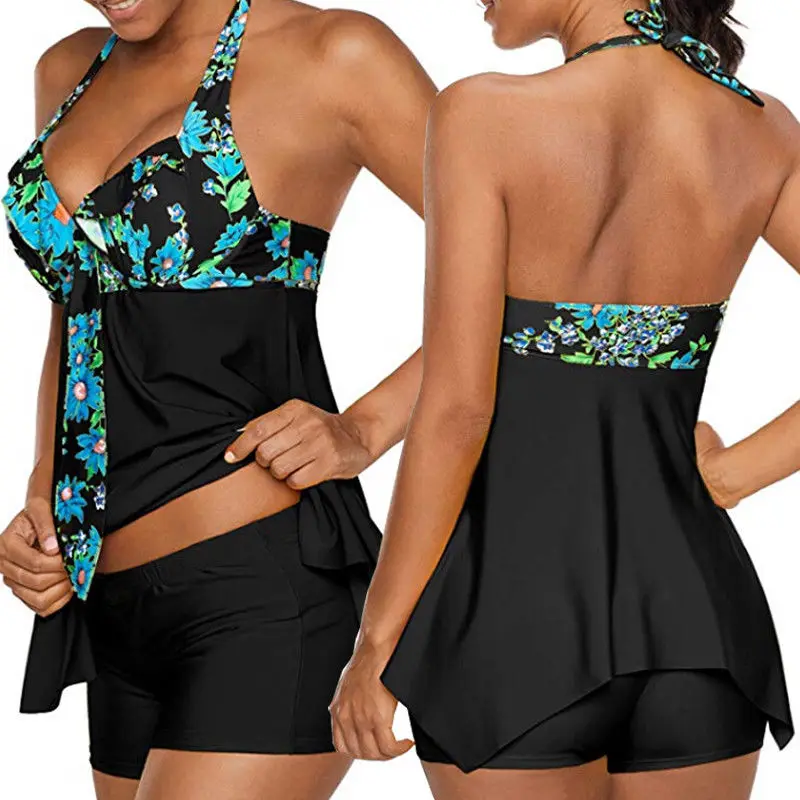 Swimming suits for ladies Women Floral High Waist two piece swimsuit