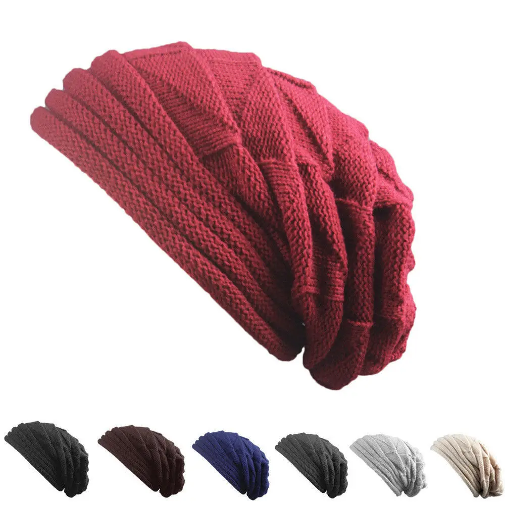 HIRIGIN Newest Hot Men Women Knit Oversize Baggy Slouchy Beanie Warm Winter Hat Ski Chic Cap Skull Fresh Fashion Autumn Girl30