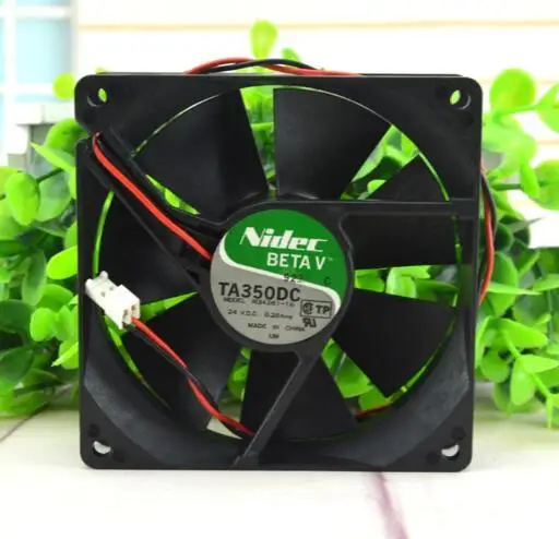 Nidec 90*90*25mm 24V 0.28A TA350DC M34261-16 2 провода видео-телефон двери Инвертор Вентилятор