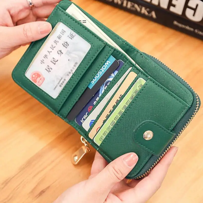 

Hot Selling Small Women Zipper Coin Purses Card Holders Wallet Female Leather Money Wallets Hot Fashion Clutch Bag