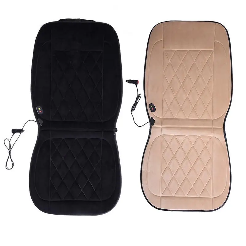 Ceny Nowy samochód diamentowa kaszmirowa poduszka rozgrzewająca pluszowa płyta grzejna ogrzewanie samochodu cieplej poduszka siedziska elektryczna podgrzewana poduszka masująca na krzesło