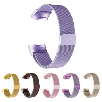 

ALLOYSEED 1Pcs Stainless Steel Wristband Strap for Fitbit Charge 3 Smart Bracelet Replacement Watchband Large Size