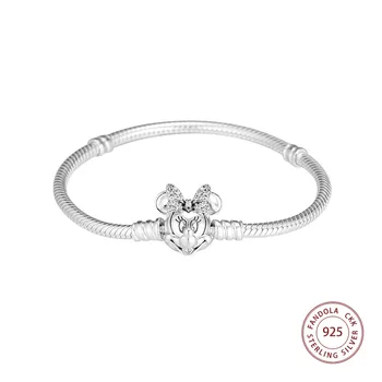 

Fandola Shimmering Mouse Portrait Bracelet femme 925 Sterling Silver Charms Bracelets for Women Fashion Jewelry pulseras mujer