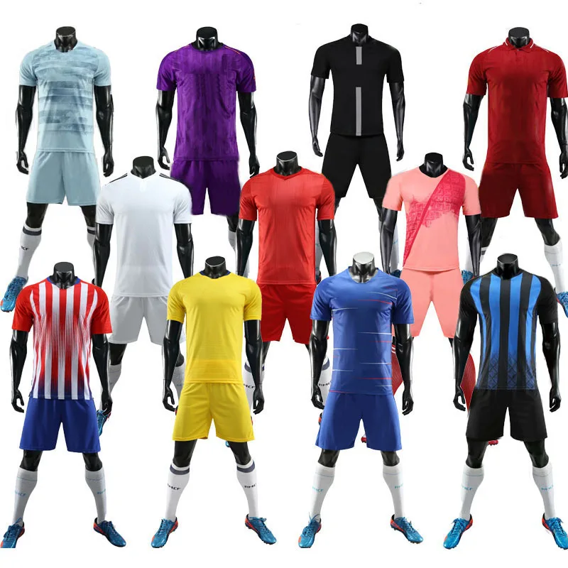 Men & Child Football shirt Sets, 18/19 Black Soccer Jerseys , Football