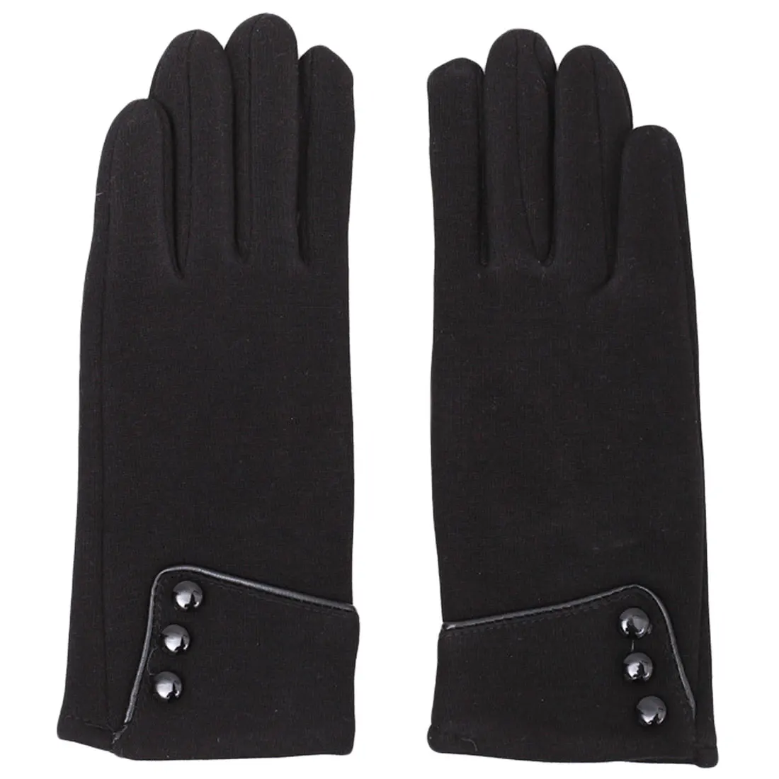 

Popular Ladies Three Buttons Plus Velvet Does Not Fall Velvet Bike Thickening Touch Screen Gloves Fashion Autumn And Winter New