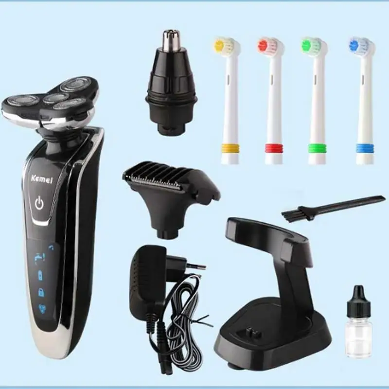

Multifunctional 4 in 1 Electric Shaver for Men Hair Shaving Machine Washable Hair Cutting Machine Rechargeable Electric Razor 40