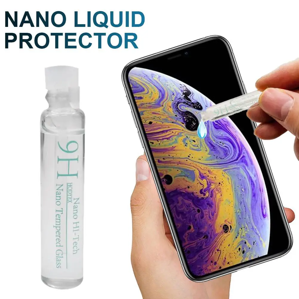 

9H Nano Liquid Universal Screen Protector 3D Invisible Coating For Mobile Phones Liquid Film Hardness Phone Screen Cleaning Tool