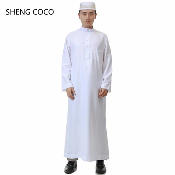 

Men's Arabic Robe Muslim Prayer Clothes Qatar Abaya Hombre Kaftan Islamic Clothing Musulman Jewish Indian Dress Caftan Marocain