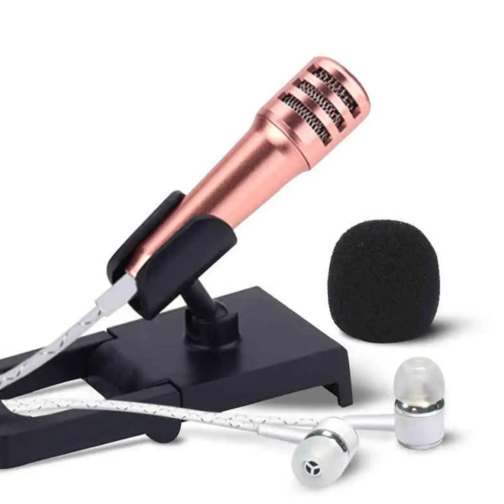 

Mini Mobile Phone Recording Condenser Microphone Earphone for Computer Tablet Headset