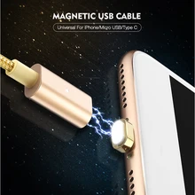 Быстрый Магнитный адаптер зарядное устройство Зарядка TYPE-C кабель головка золото