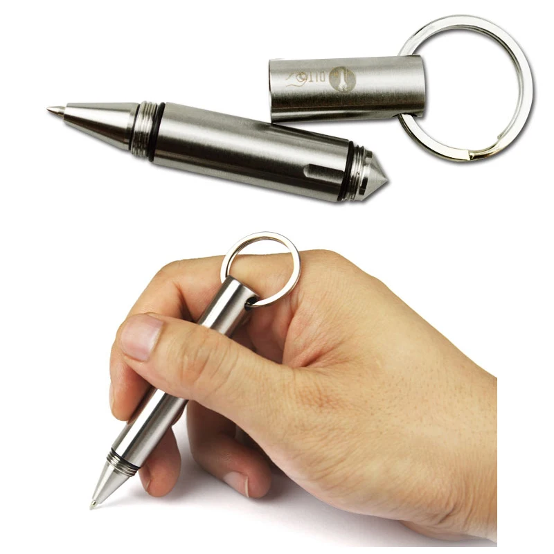 

Mini EDC Tool Pocket Tactical Pen Survival Outdoor Stainless Steel Keychain Tool Broken Window Glass Breaker + 1x refills