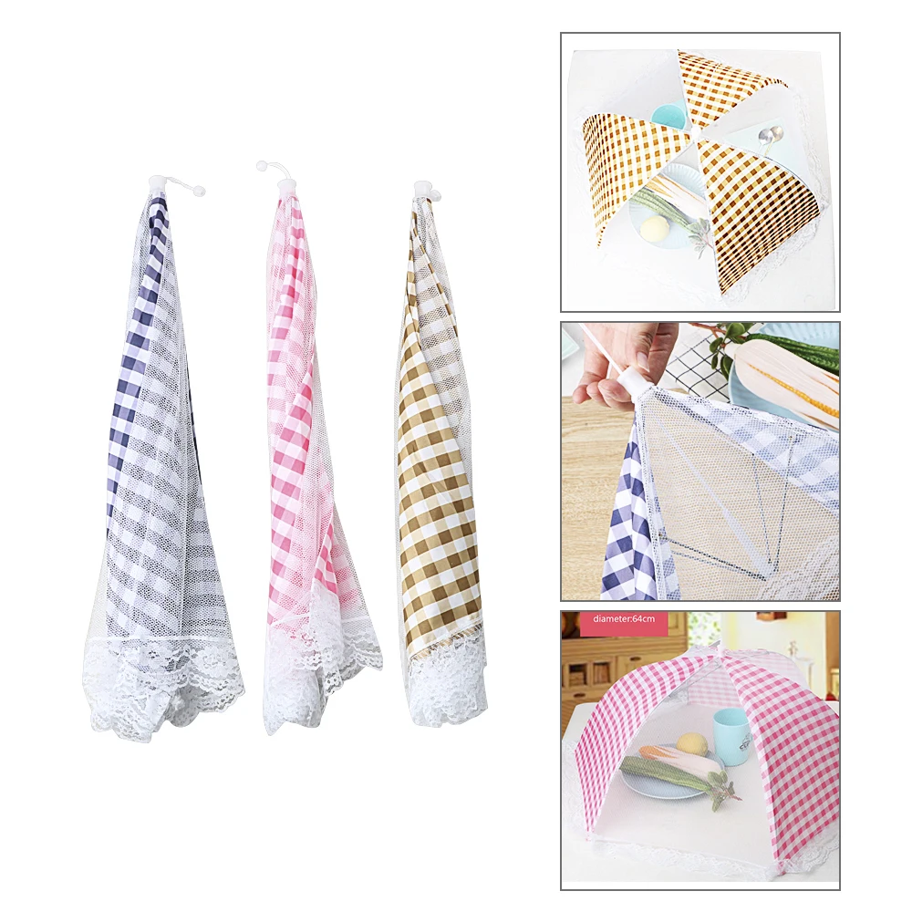 

Food Cover Umbrella Style Foldable Table Meal Covers Kitchen Anti Fly Mosquito Mesh Net Kitchen Accessories