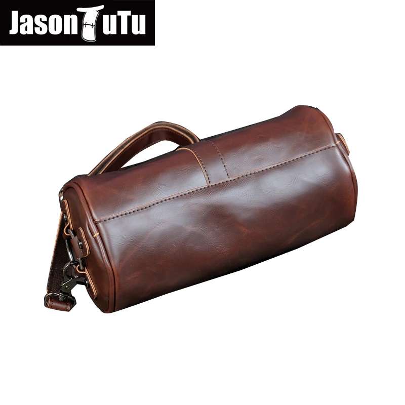 JASON TUTU мужские сумки кожаная сумка через плечо повседневные мужские Сумки На Плечо Дизайнерские винтажные цилиндрические мужские сумки через плечо