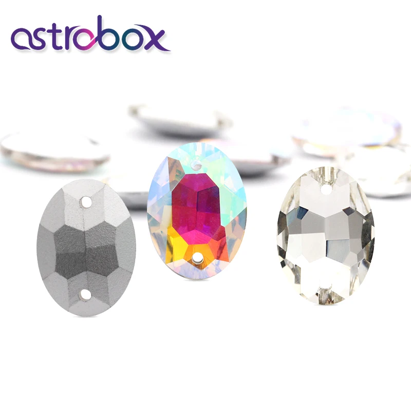 Овальные Кристаллы Astrobox AB аппликации и планки с плоским основанием стразы