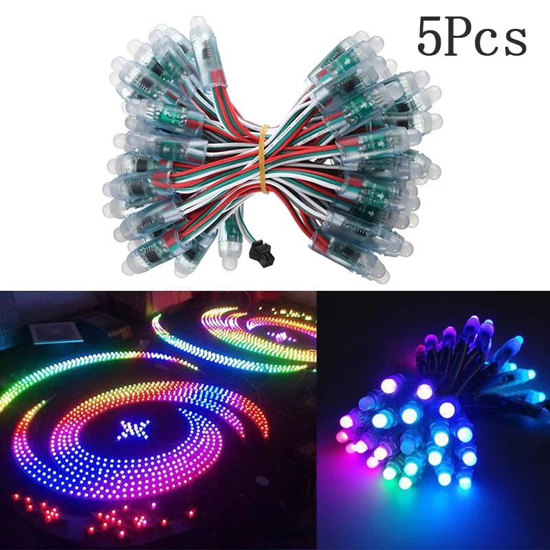 

5pcs 50X12mm LED Module RGB WS2811 Digital Pixel Addressable led Strip Home yard decoration