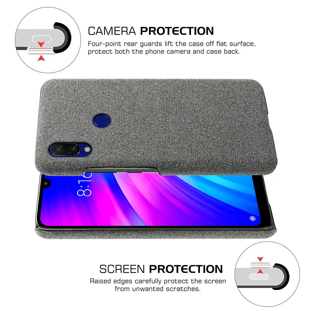 Чехол CASEWIN для Xiaomi Redmi 7 роскошный тонкий чехол из тканой ткани в стиле ретро