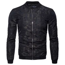 Ou Code 2019 Autumn New Men's Stand Collar Jacket Fashion Dark Print Men's Jacket Baseball Uniform