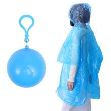 1 шт. одноразовая пластиковая малогабаритная непромокаемая одежда унисекс дождевик в шаре для мужчин и взрослых детей женщин путешествия Кемпинг дождевик