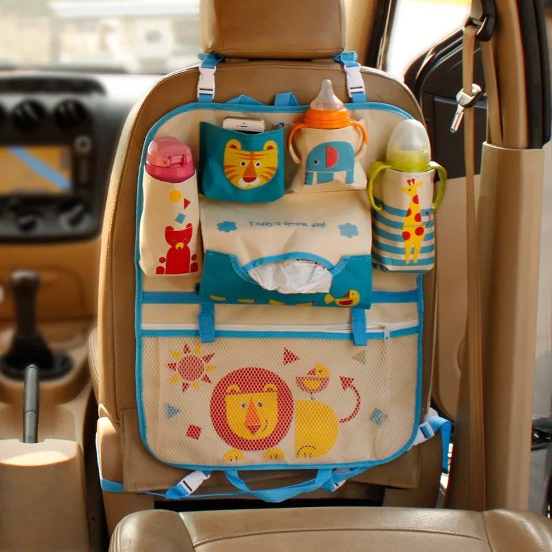 Cartoon Car Seat Back Storage Hang Bag Organizer Car-styling Baby Product Varia Stowing Tidying Automobile Interior Accessories