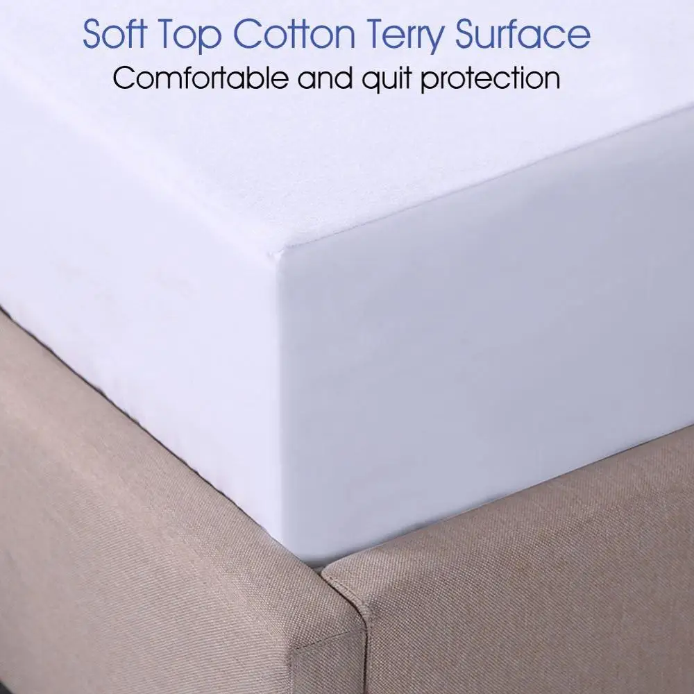 Warmtex فراش مقاوم للماء غطاء القطن تيري شرشف واقي المرتبة البقة غطاء مرتبة ضد الماء توبر ملاءات حامي