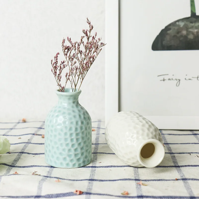 

Flower Vase Ceramic Delicate Office Desktop Table Decoration Wedding Ornament Florero Nordic Decoration Home