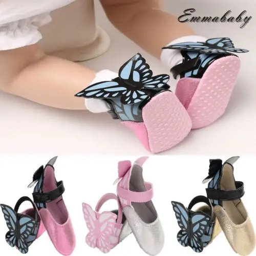 

Newborn Kid Baby Girl Cute Princess Shoes With Wings Fashion Crib Shoes Baby Girls 0-18M