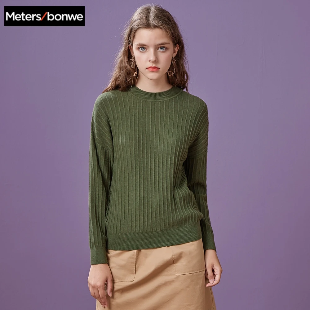 

METERSBONWE New Spring Autumn Female Simple Sweater