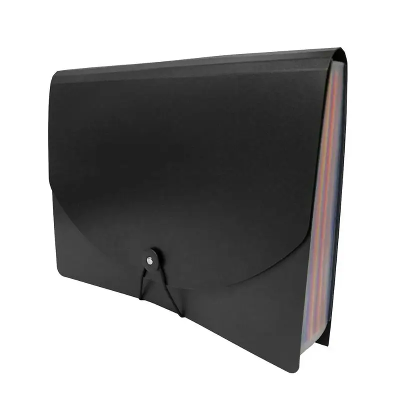12 24 Pocket Classified File Folder A4 Organizer Portable Business File Document Holder with Cover Home