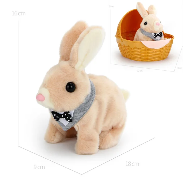 Robot Rabbit Electronic Rabbit Toys Plush Soft Pet Cute Animal Toy Walk Arch Nose Shake Ears Toys For Children Birthday Gifts 4