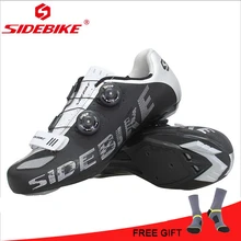 SIDEBIKE Road Cycling Shoes Men Pro Road Bike Shoes TPU Breathable Athletic Self-locking Bicycle Shoes Chaussure Velo Route