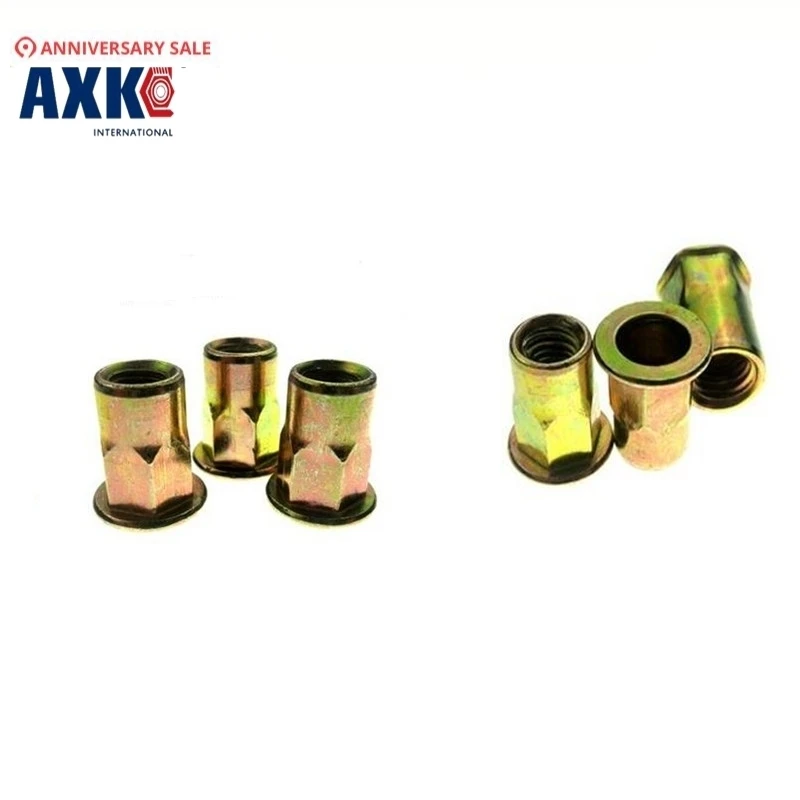 Axk 20 шт. полушестигранная заклепка M4 M5 M6 M8 M10 M12 Метрическая резьба сталь с цинковой