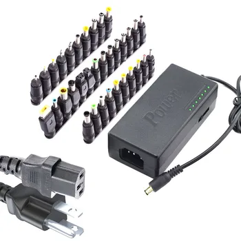 

34Pcs Universal Power Adapter 96W 12V To 24V Adjustable Portable Charger For Dell Toshiba Hp Asus Acer Laptops Us-Plug