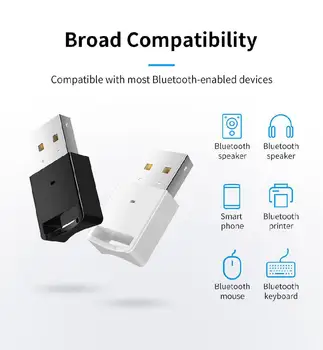 

BEESCLOVER Mini USB Bluetooth Adapter Receiver Transmitter Wireless USB Dongle V4.2 For Laptop PC Win 7/8/10/XP