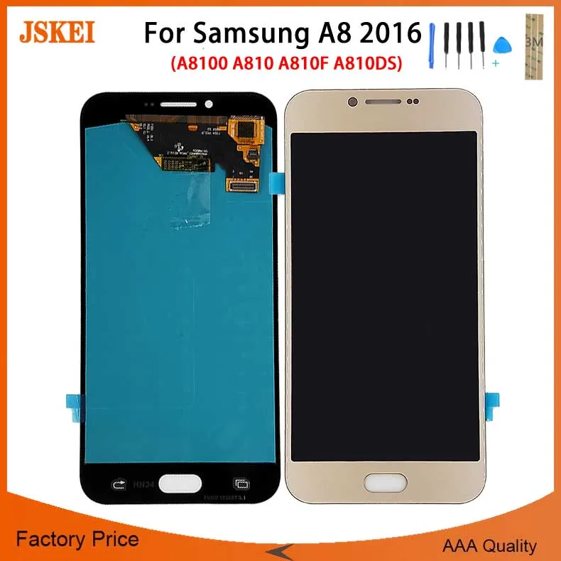 

A8 2016 A8100 A810 A810F A810DS OLED LCD For Samsung for Galaxy Change OLED Display Touch Screen with Digitizer full Assembly