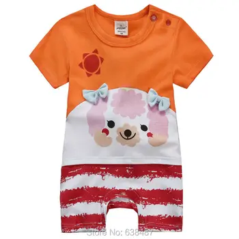 

New 2019 Brand Quality 100% Combed Cotton Summer Newborn Baby Girls Clothing Clothes One-Pieces Rompers Creepers Girls Ropa Bebe