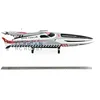 G30H ARTR-RC 54" 30CC Engine Gasoline Fiber Glass RC Racing Boat Radio System Servos Grey THZH0055 3