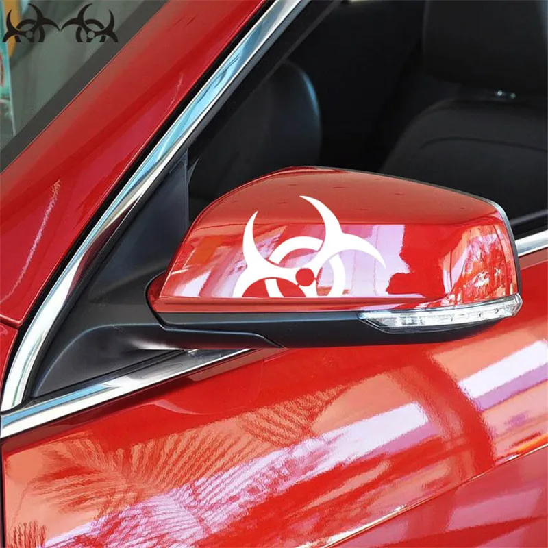 1 pair Resident Evil Universal Car Rearview Mirror Stickers Umbrella Corporation Waterproof car Sticker car styling