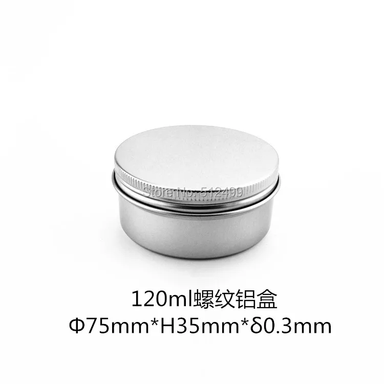 120g refillable box empty round aluminum metal tin cans bottle with lids 120ml cosmetic cream box DIY seal 75*35mm aluminum jar 120g refillable box empty round aluminum metal tin cans bottle with lids 120ml cosmetic cream box DIY seal 75*35mm aluminum jar