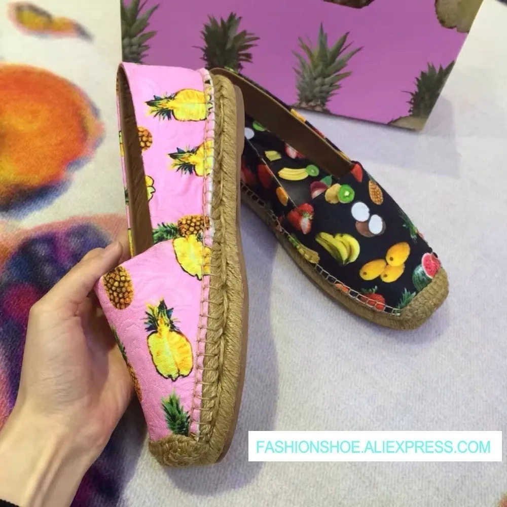 

2019 New Spring Summer Shoes Woman Casaul Lazy Fisherman shoes Slip On Printed Designer Tide Woman Flats Cozy Chic Woman Shoes