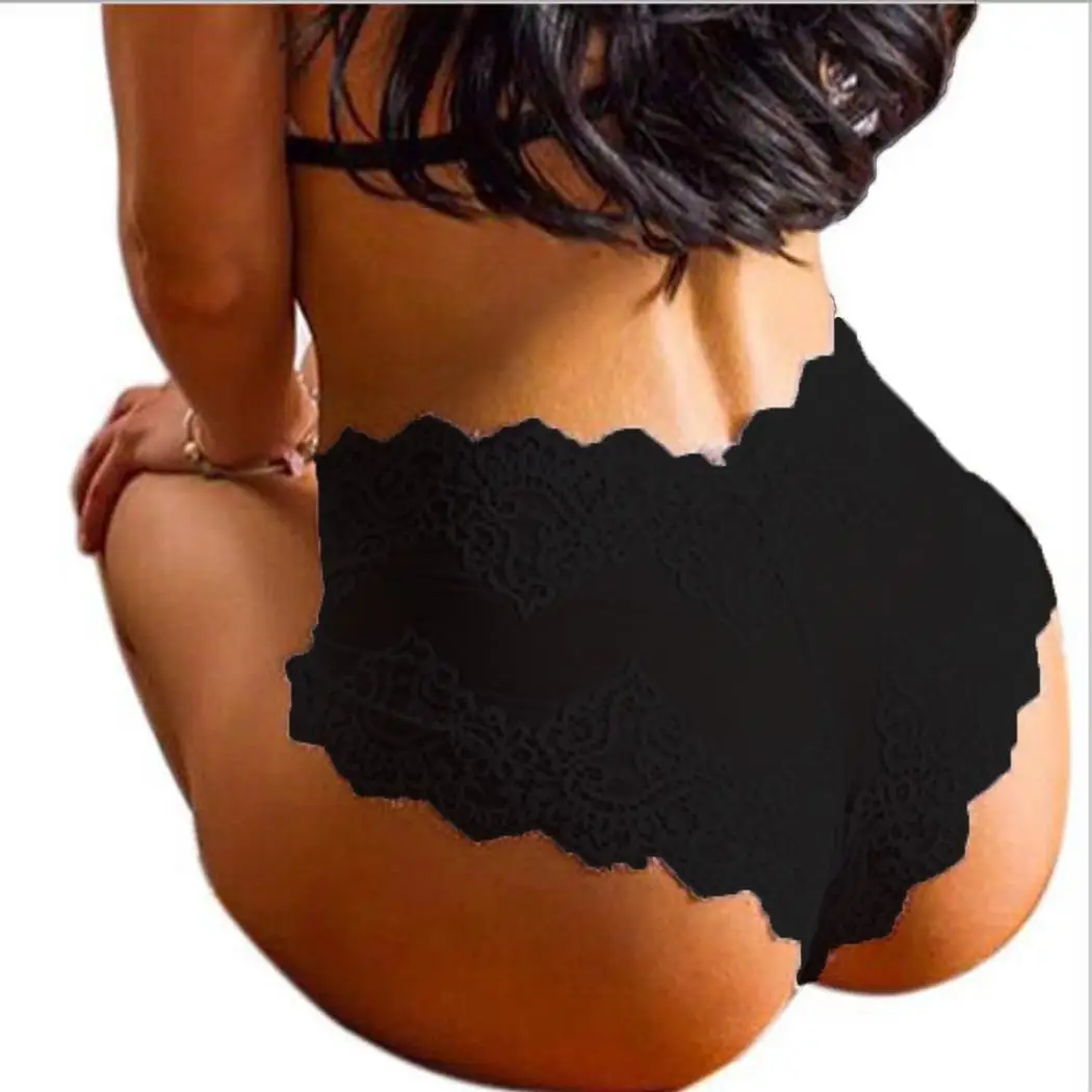 

Women Sexy Brief Women Sexy Underwear Lace Openwork Mid Waist Boxer Briefs