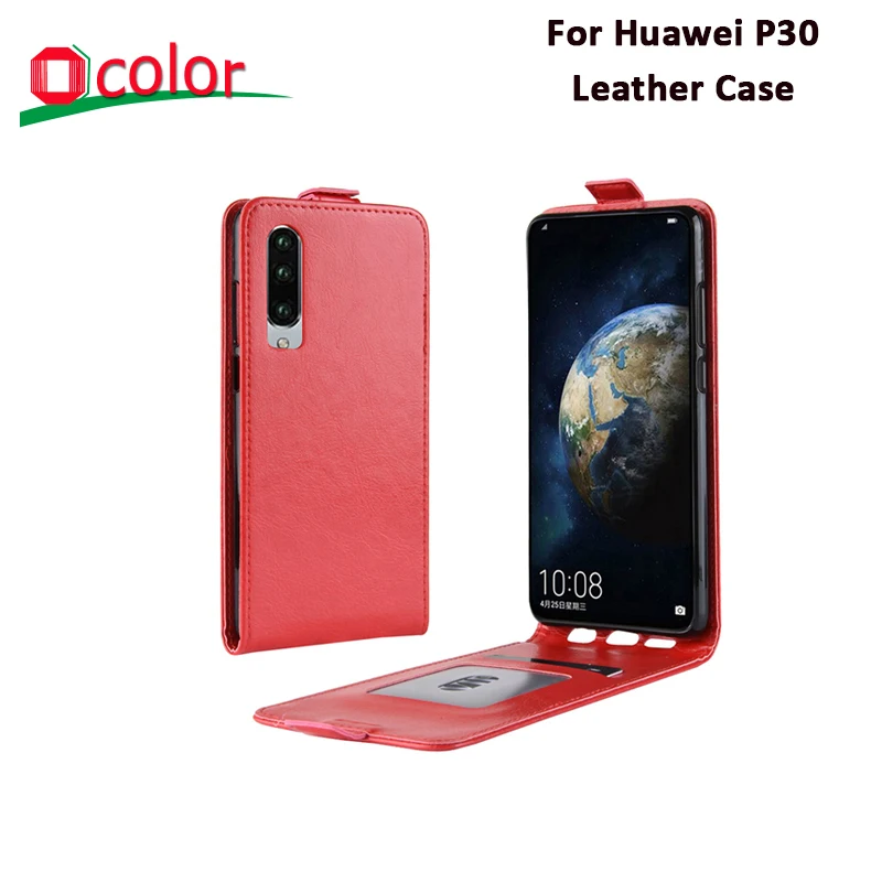 Ocolor для huawei P30 из искусственной кожи чехол нескользящий чехол-портмоне с откидной